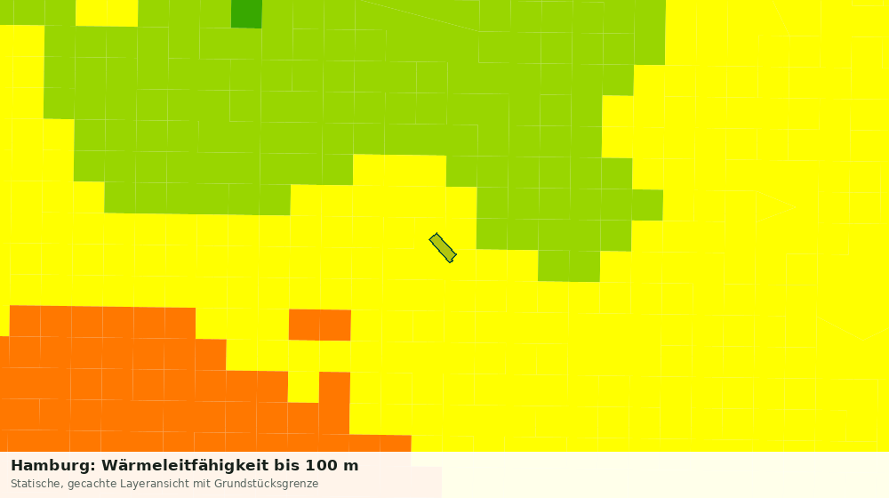 Statische Kartenansicht: Hamburg: Wärmeleitfähigkeit bis 100 m