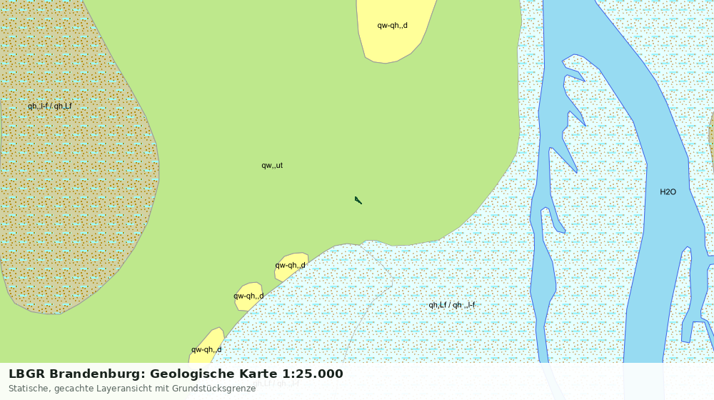 Statische Kartenansicht: LBGR Brandenburg: Geologische Karte 1:25.000