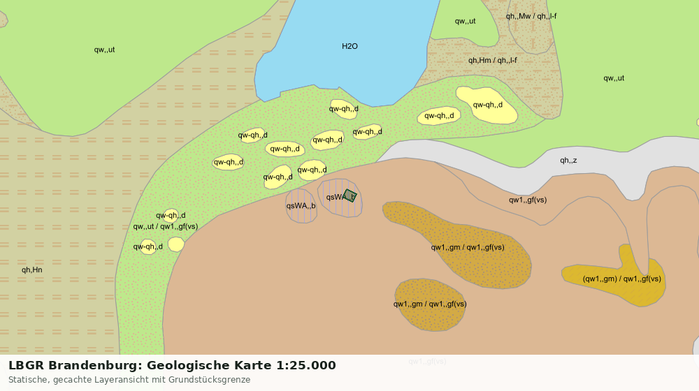 Statische Kartenansicht: LBGR Brandenburg: Geologische Karte 1:25.000
