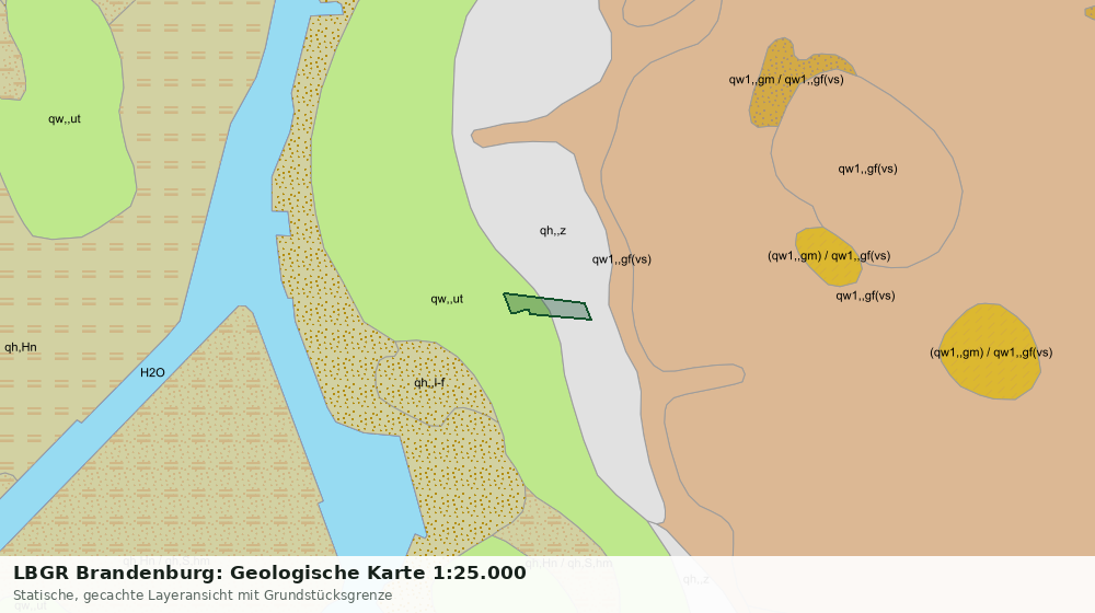 Statische Kartenansicht: LBGR Brandenburg: Geologische Karte 1:25.000
