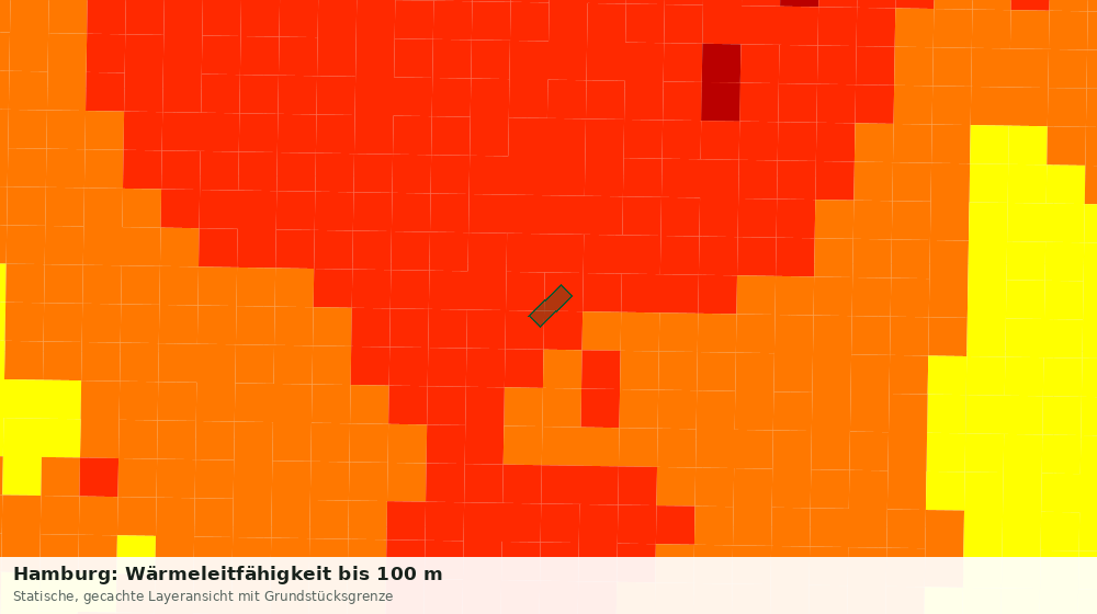 Statische Kartenansicht: Hamburg: Wärmeleitfähigkeit bis 100 m