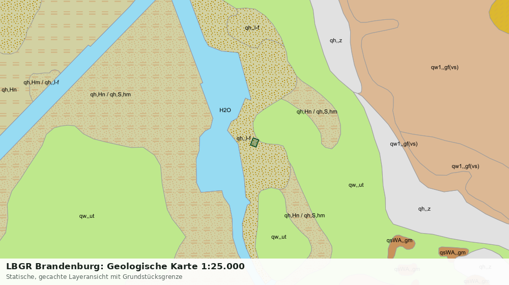 Statische Kartenansicht: LBGR Brandenburg: Geologische Karte 1:25.000