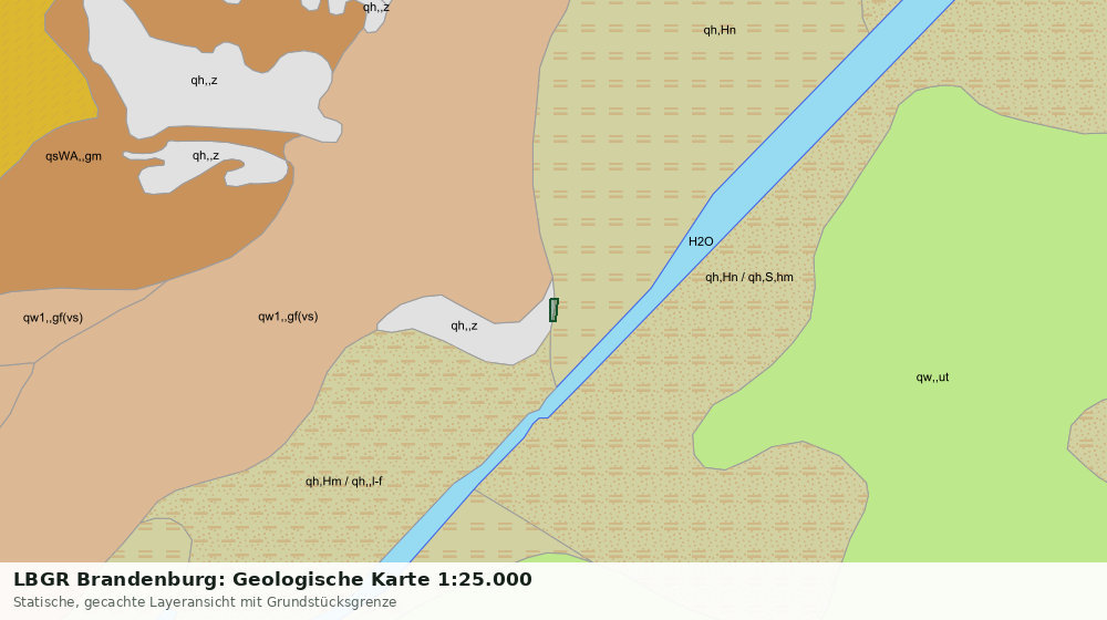 Statische Kartenansicht: LBGR Brandenburg: Geologische Karte 1:25.000