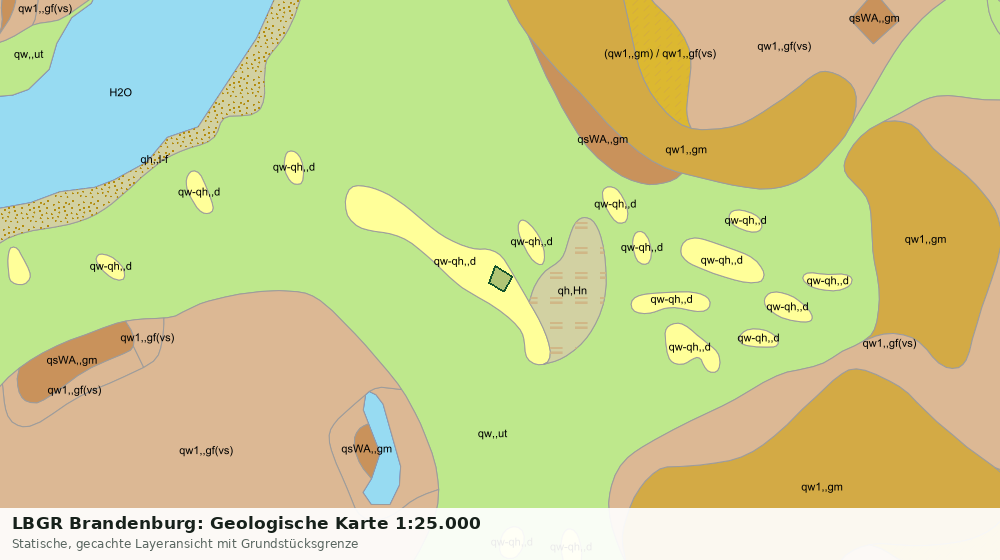 Statische Kartenansicht: LBGR Brandenburg: Geologische Karte 1:25.000