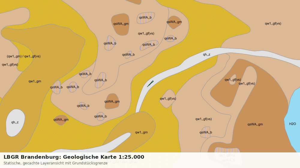 Statische Kartenansicht: LBGR Brandenburg: Geologische Karte 1:25.000