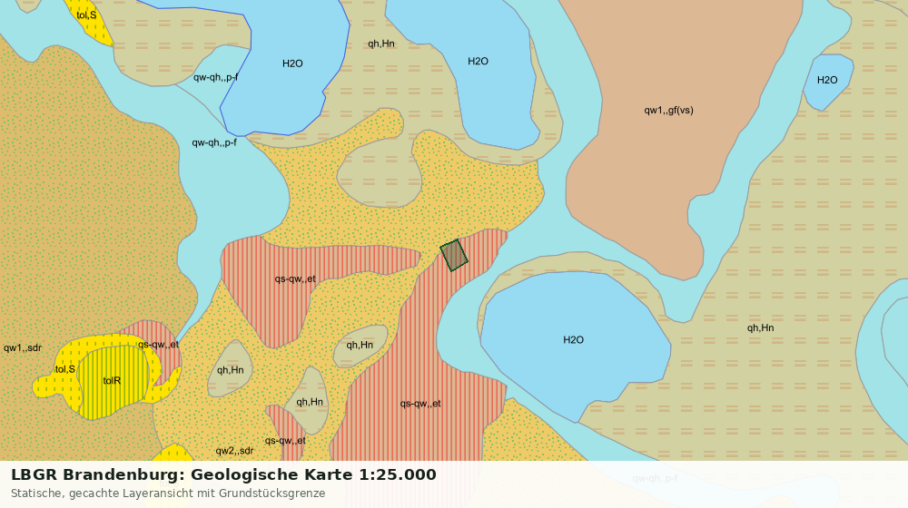 Statische Kartenansicht: LBGR Brandenburg: Geologische Karte 1:25.000