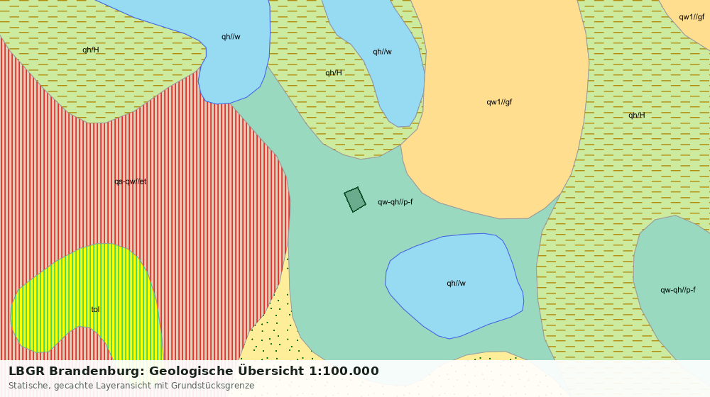 Statische Kartenansicht: LBGR Brandenburg: Geologische Übersicht 1:100.000