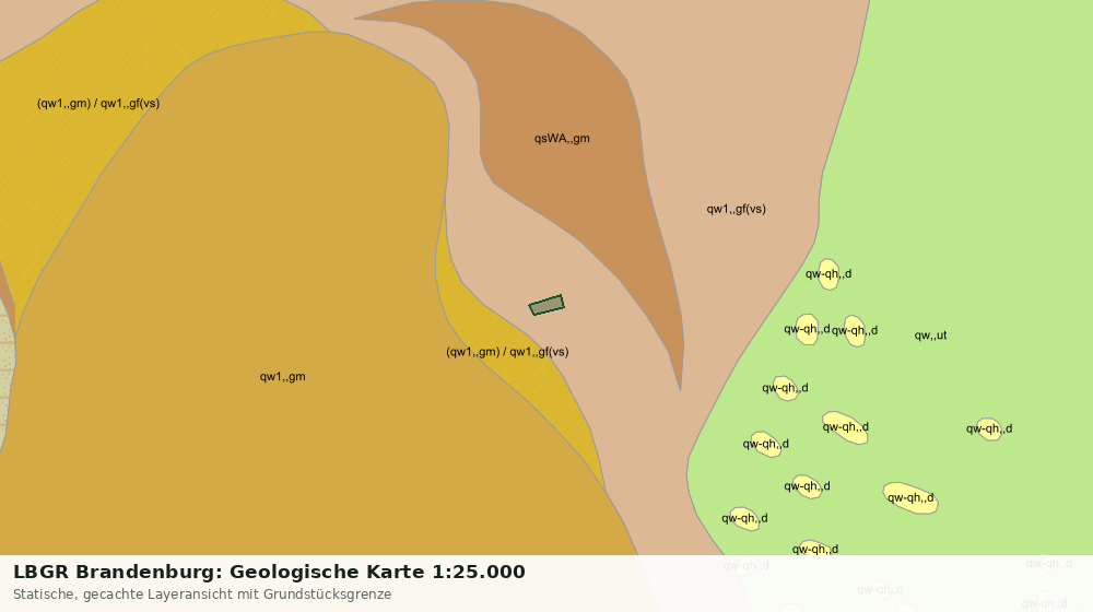 Statische Kartenansicht: LBGR Brandenburg: Geologische Karte 1:25.000