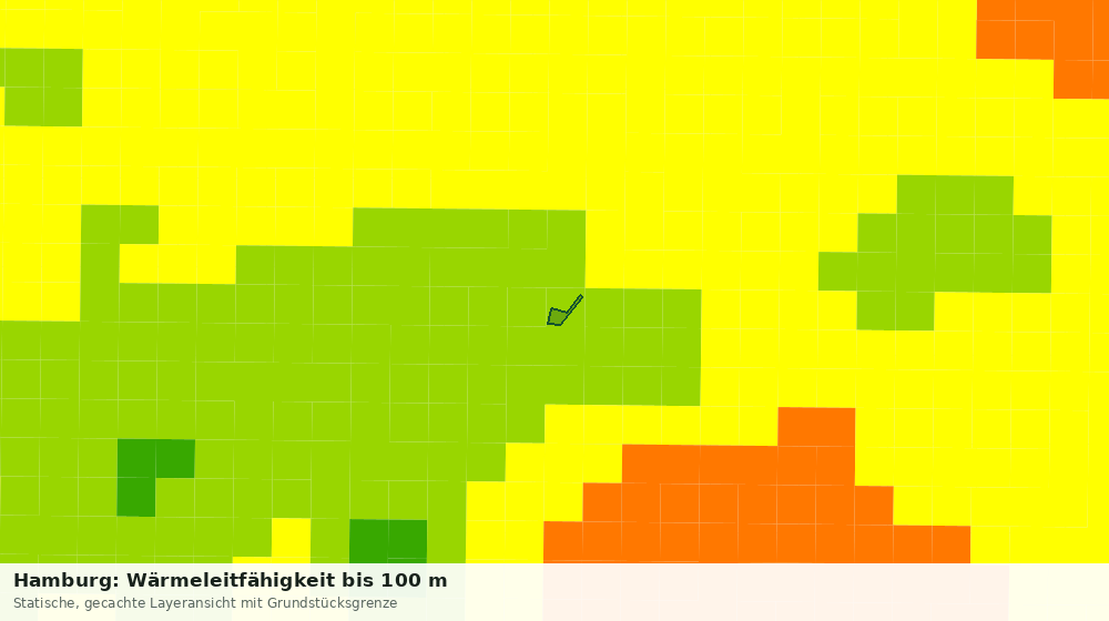 Statische Kartenansicht: Hamburg: Wärmeleitfähigkeit bis 100 m