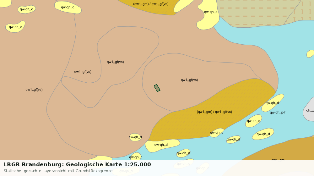 Statische Kartenansicht: LBGR Brandenburg: Geologische Karte 1:25.000