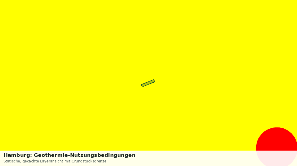 Statische Kartenansicht: Hamburg: Geothermie-Nutzungsbedingungen