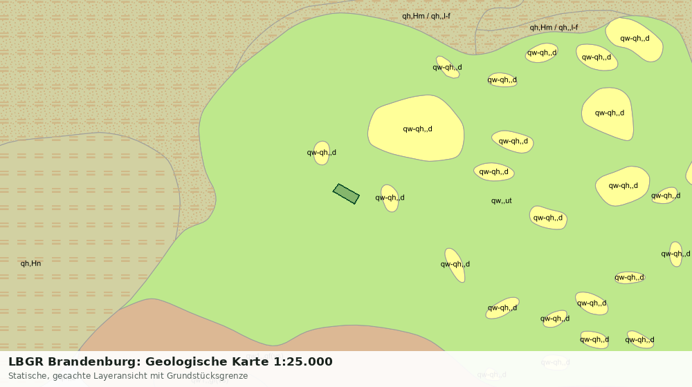 Statische Kartenansicht: LBGR Brandenburg: Geologische Karte 1:25.000