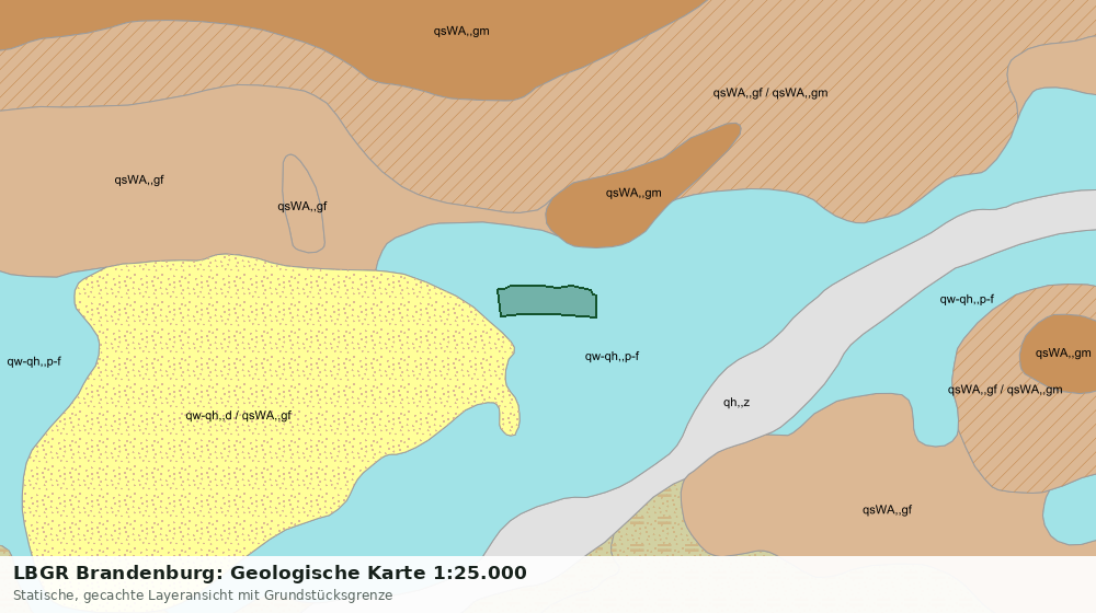 Statische Kartenansicht: LBGR Brandenburg: Geologische Karte 1:25.000