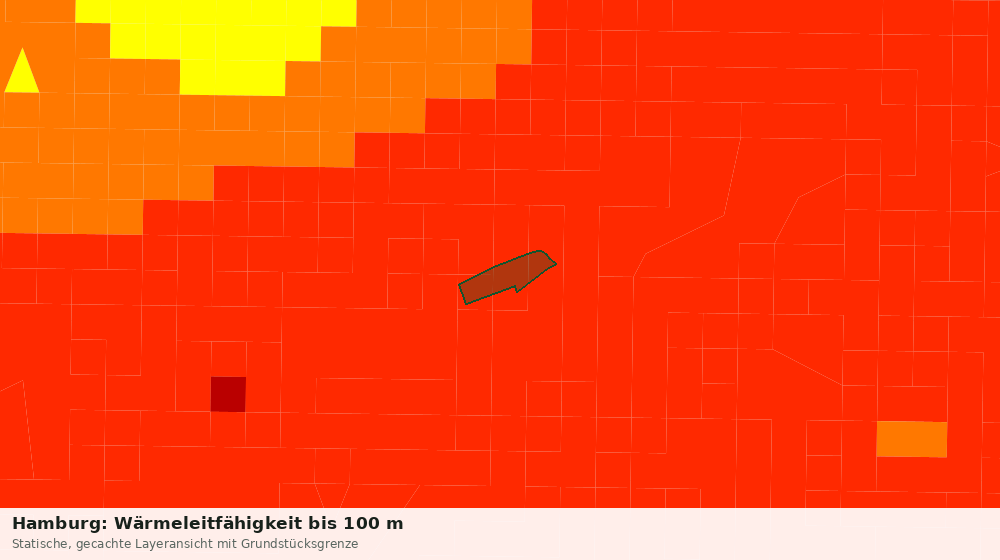 Statische Kartenansicht: Hamburg: Wärmeleitfähigkeit bis 100 m