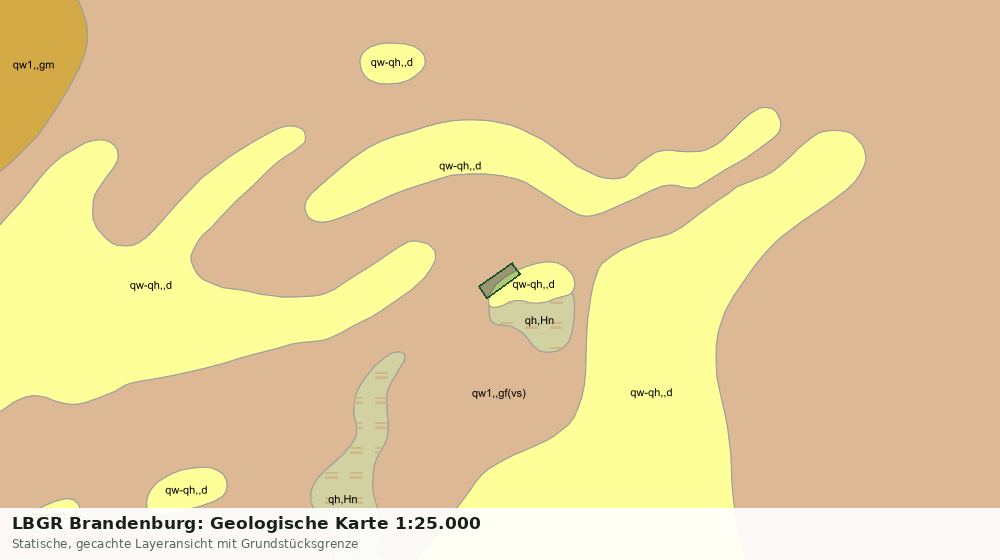 Statische Kartenansicht: LBGR Brandenburg: Geologische Karte 1:25.000