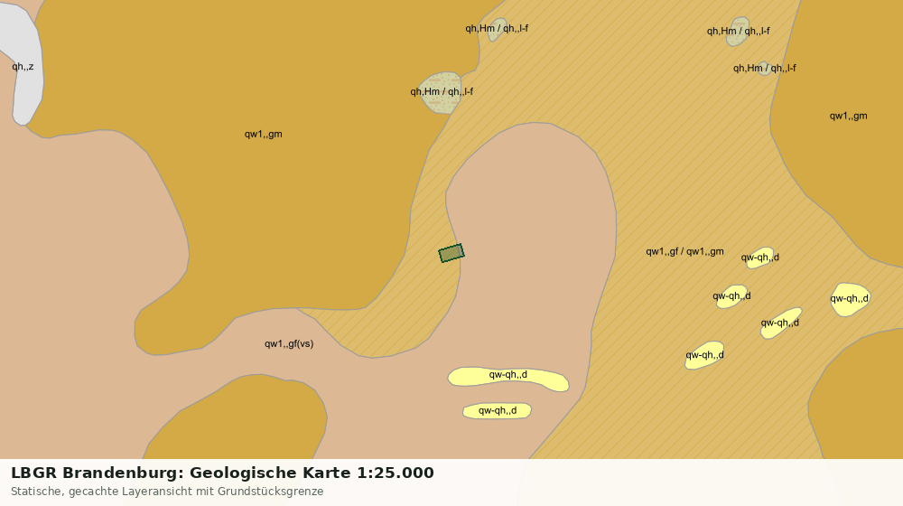 Statische Kartenansicht: LBGR Brandenburg: Geologische Karte 1:25.000