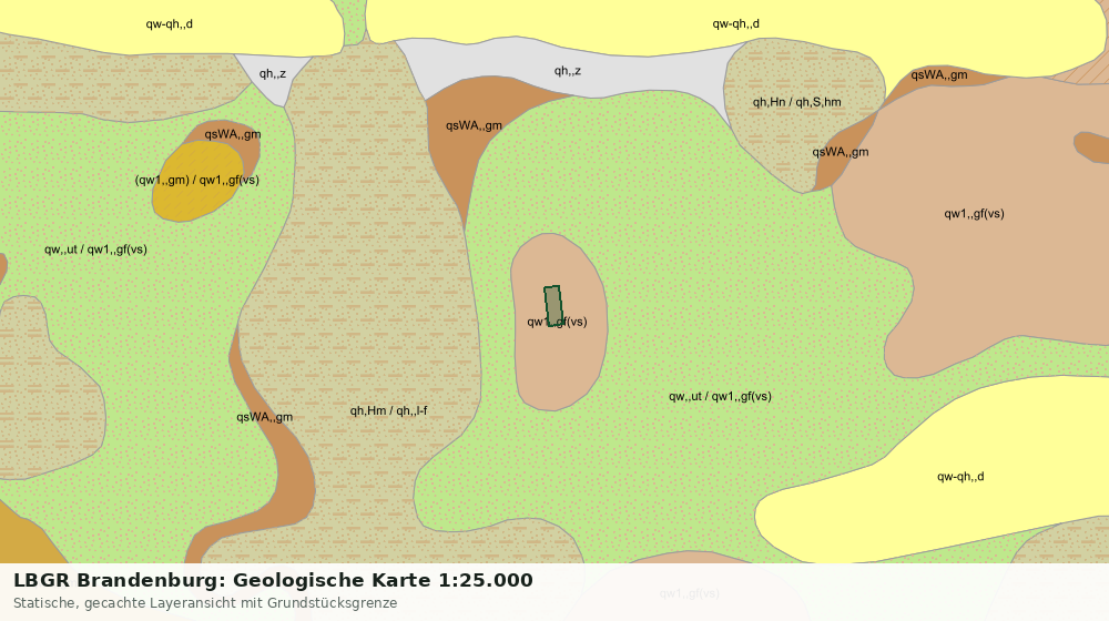 Statische Kartenansicht: LBGR Brandenburg: Geologische Karte 1:25.000