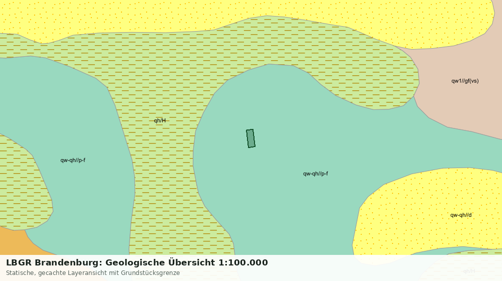 Statische Kartenansicht: LBGR Brandenburg: Geologische Übersicht 1:100.000