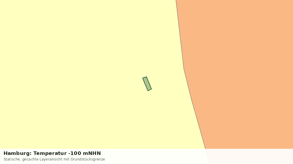 Statische Kartenansicht: Hamburg: Temperatur -100 mNHN