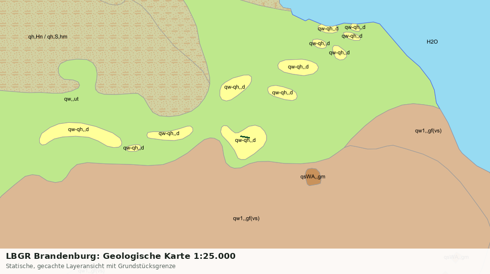 Statische Kartenansicht: LBGR Brandenburg: Geologische Karte 1:25.000