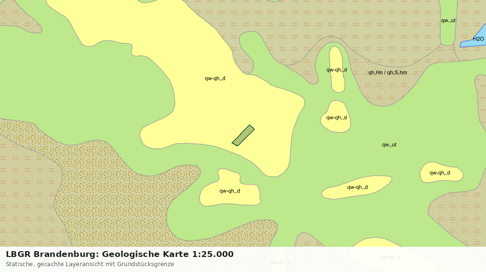 Statische Kartenansicht: LBGR Brandenburg: Geologische Karte 1:25.000