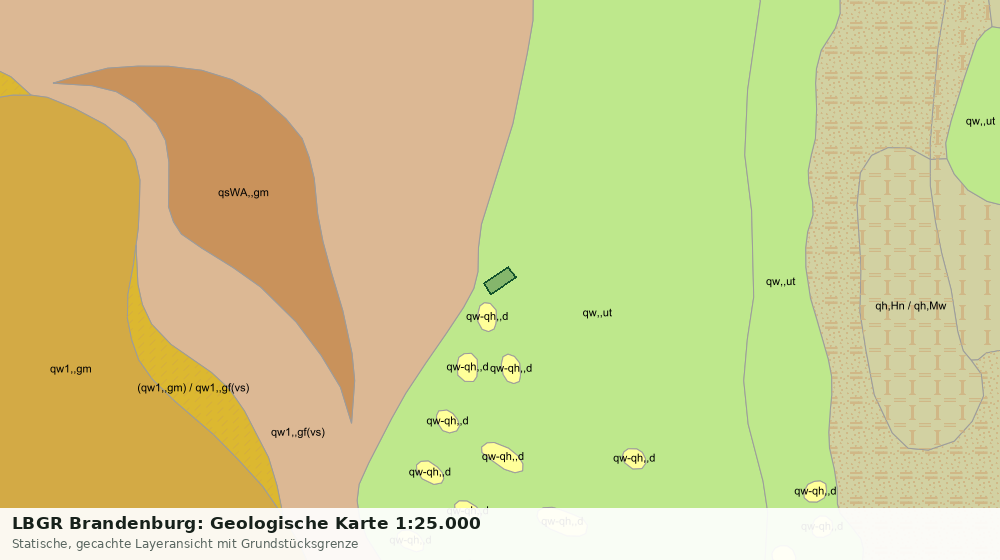 Statische Kartenansicht: LBGR Brandenburg: Geologische Karte 1:25.000