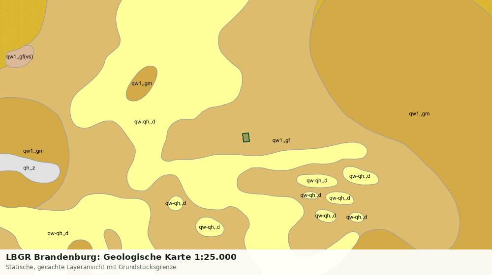 Statische Kartenansicht: LBGR Brandenburg: Geologische Karte 1:25.000