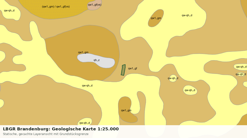Statische Kartenansicht: LBGR Brandenburg: Geologische Karte 1:25.000