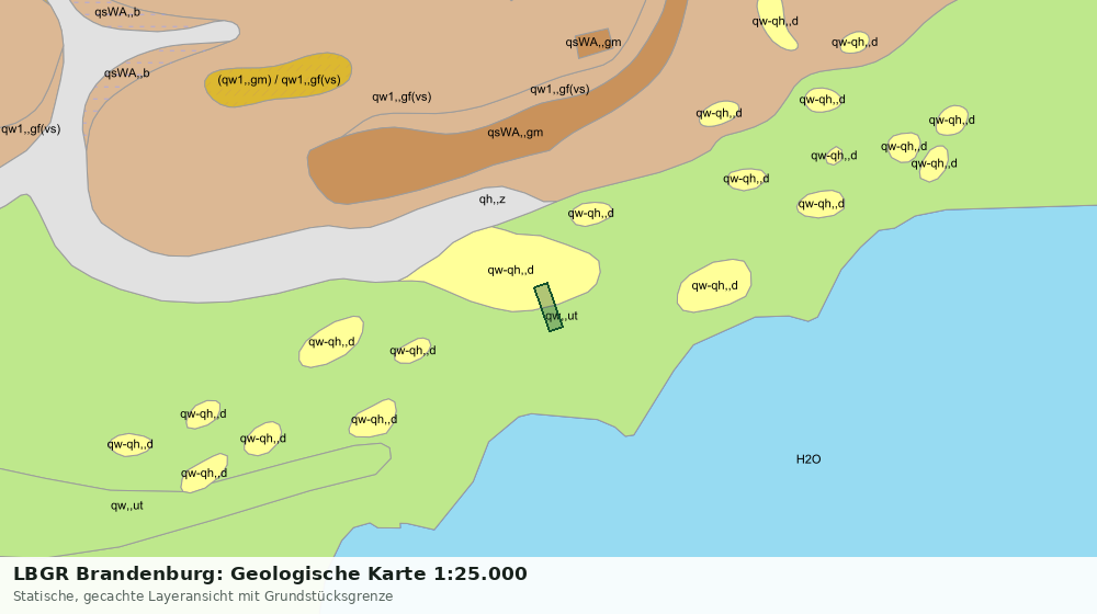 Statische Kartenansicht: LBGR Brandenburg: Geologische Karte 1:25.000