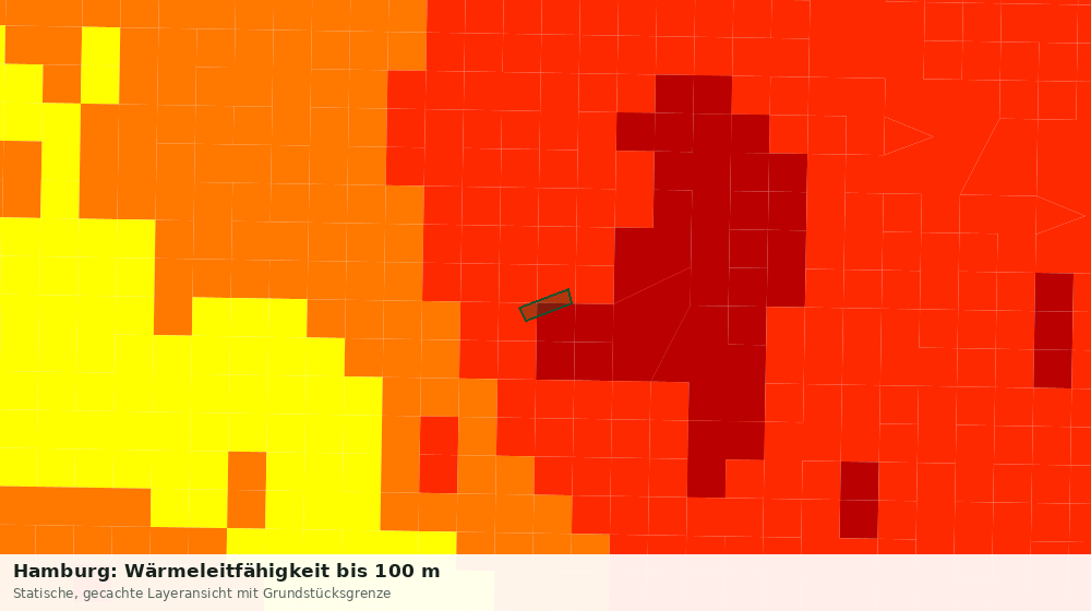 Statische Kartenansicht: Hamburg: Wärmeleitfähigkeit bis 100 m