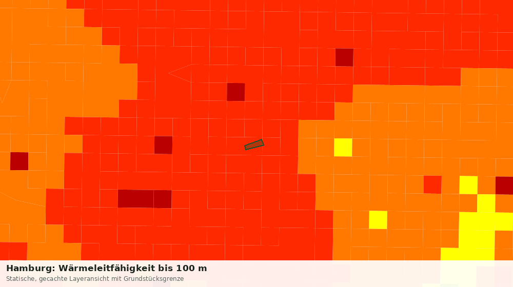 Statische Kartenansicht: Hamburg: Wärmeleitfähigkeit bis 100 m
