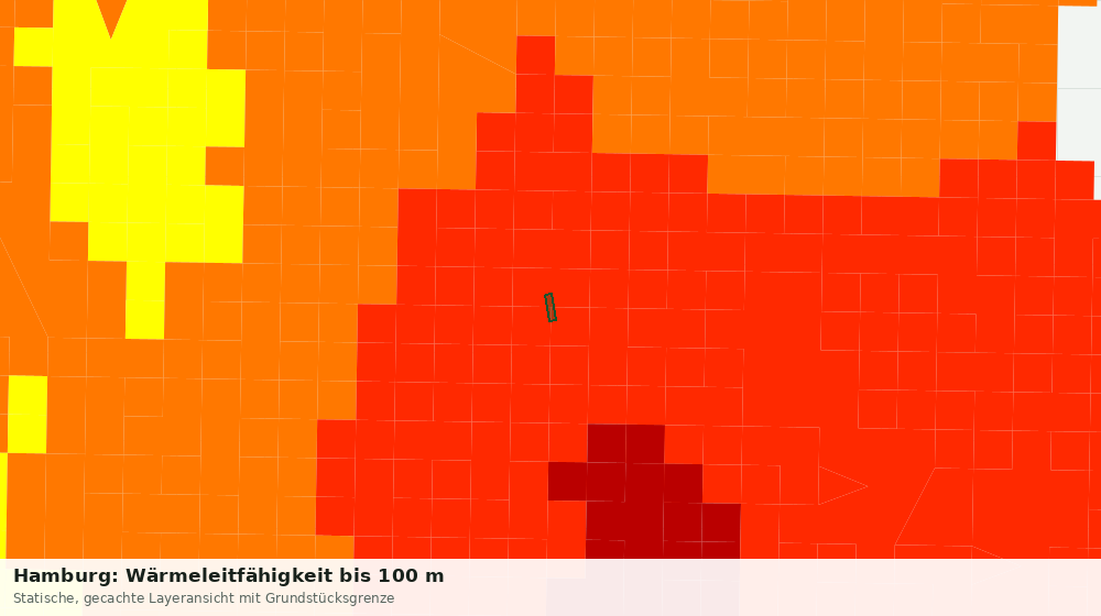 Statische Kartenansicht: Hamburg: Wärmeleitfähigkeit bis 100 m
