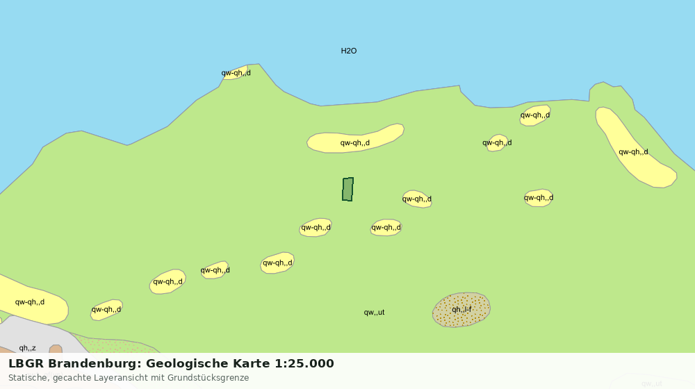 Statische Kartenansicht: LBGR Brandenburg: Geologische Karte 1:25.000