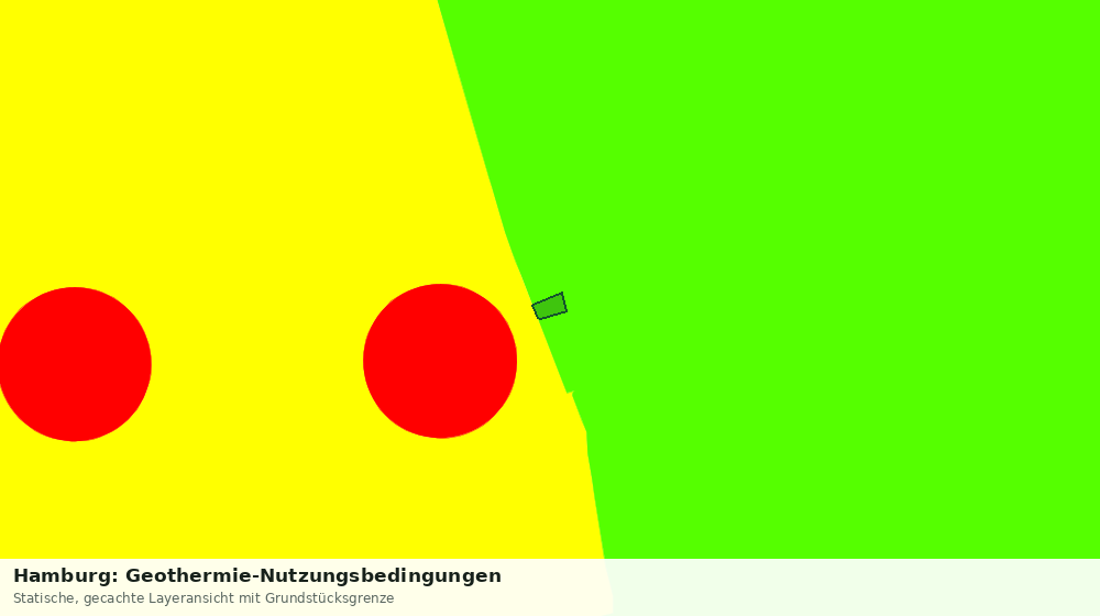 Statische Kartenansicht: Hamburg: Geothermie-Nutzungsbedingungen