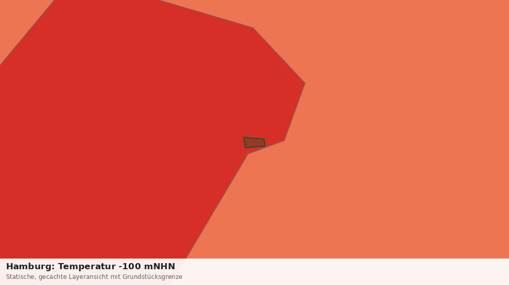 Statische Kartenansicht: Hamburg: Temperatur -100 mNHN