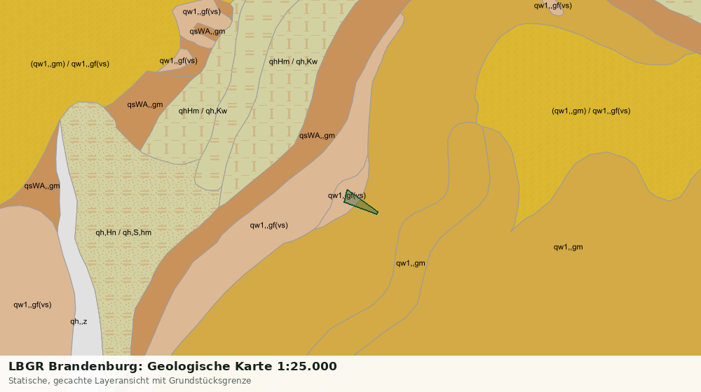 Statische Kartenansicht: LBGR Brandenburg: Geologische Karte 1:25.000