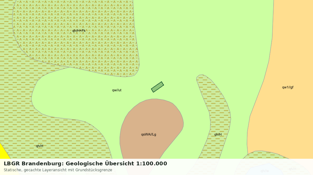 Statische Kartenansicht: LBGR Brandenburg: Geologische Übersicht 1:100.000