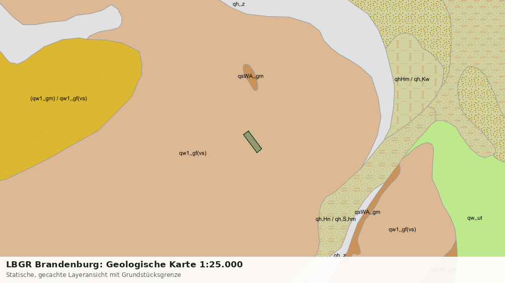 Statische Kartenansicht: LBGR Brandenburg: Geologische Karte 1:25.000