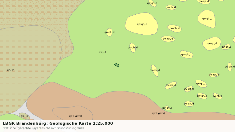 Statische Kartenansicht: LBGR Brandenburg: Geologische Karte 1:25.000