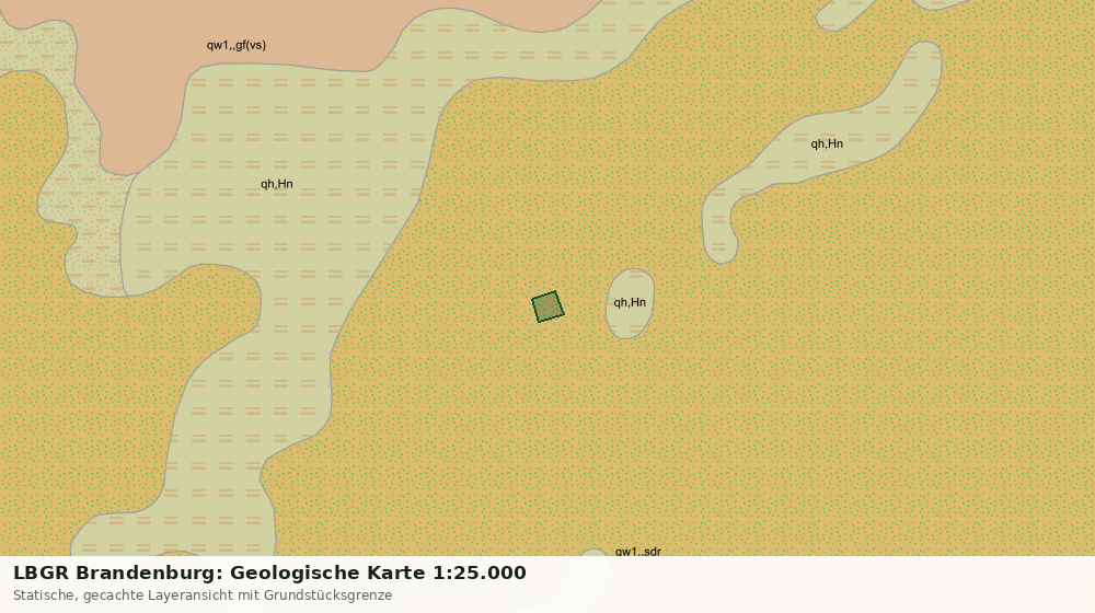 Statische Kartenansicht: LBGR Brandenburg: Geologische Karte 1:25.000