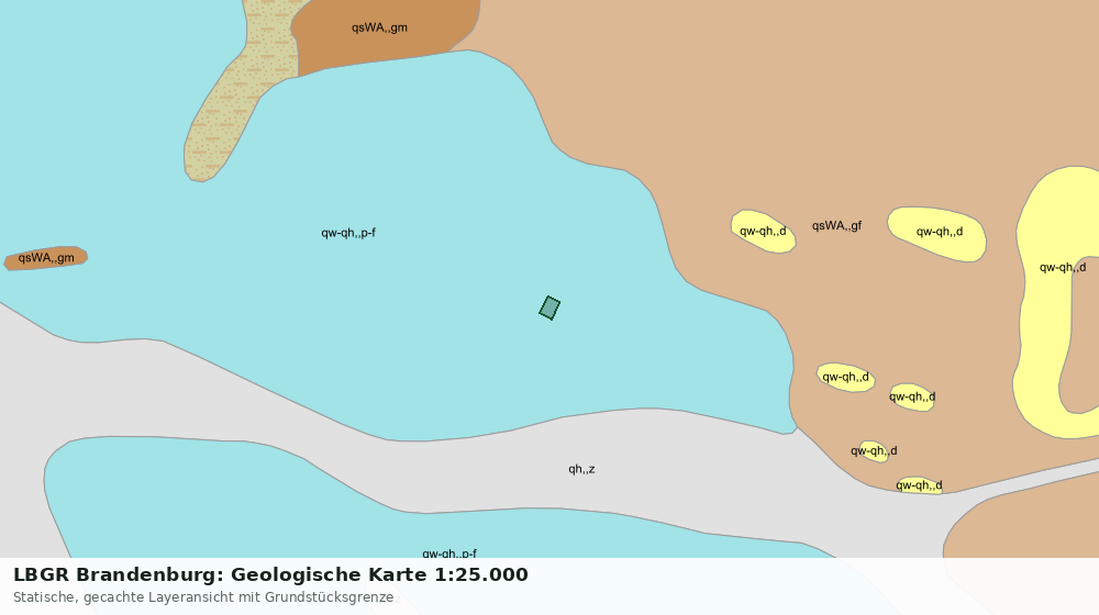 Statische Kartenansicht: LBGR Brandenburg: Geologische Karte 1:25.000