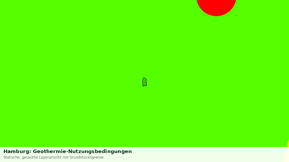 Statische Kartenansicht: Hamburg: Geothermie-Nutzungsbedingungen