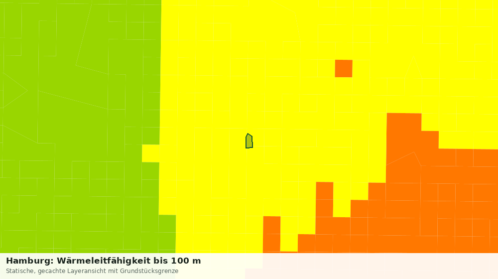 Statische Kartenansicht: Hamburg: Wärmeleitfähigkeit bis 100 m