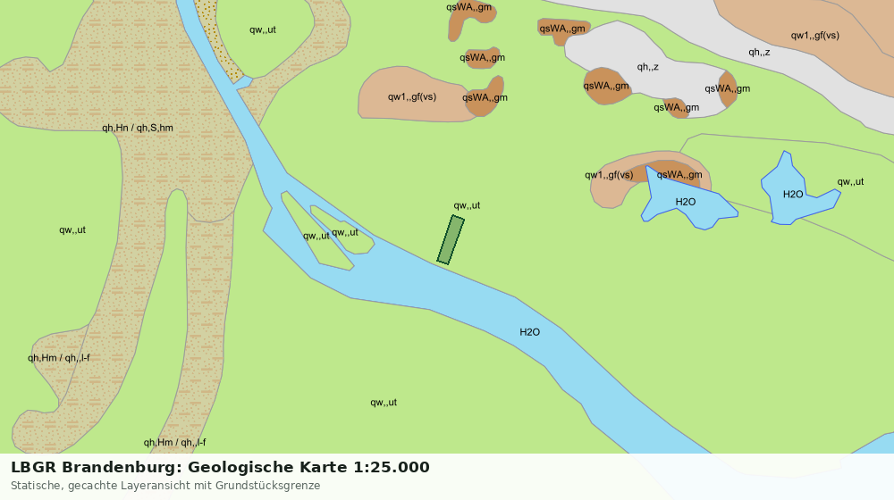 Statische Kartenansicht: LBGR Brandenburg: Geologische Karte 1:25.000