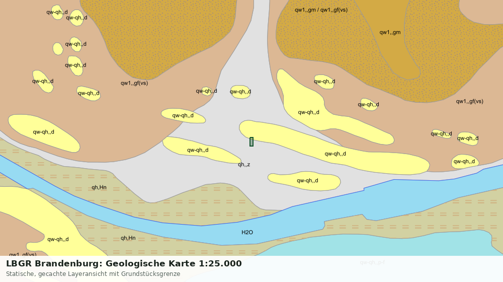Statische Kartenansicht: LBGR Brandenburg: Geologische Karte 1:25.000