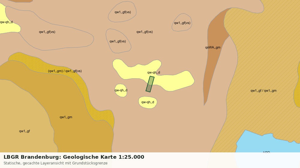 Statische Kartenansicht: LBGR Brandenburg: Geologische Karte 1:25.000