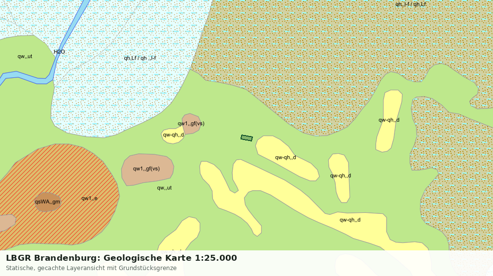 Statische Kartenansicht: LBGR Brandenburg: Geologische Karte 1:25.000