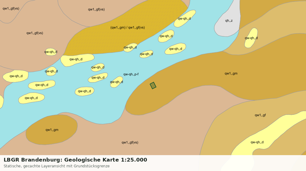 Statische Kartenansicht: LBGR Brandenburg: Geologische Karte 1:25.000