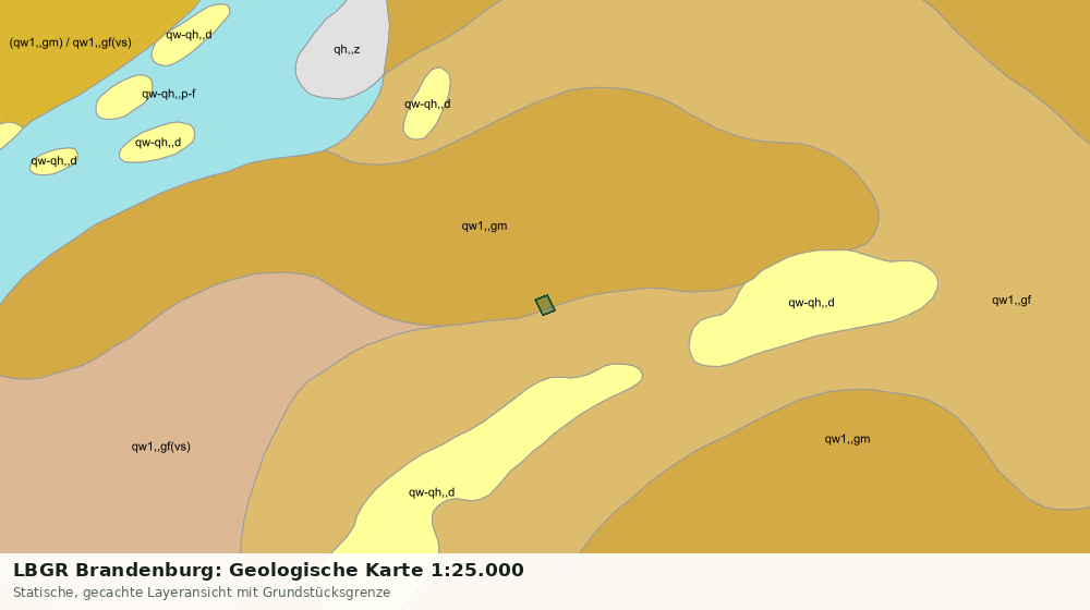 Statische Kartenansicht: LBGR Brandenburg: Geologische Karte 1:25.000