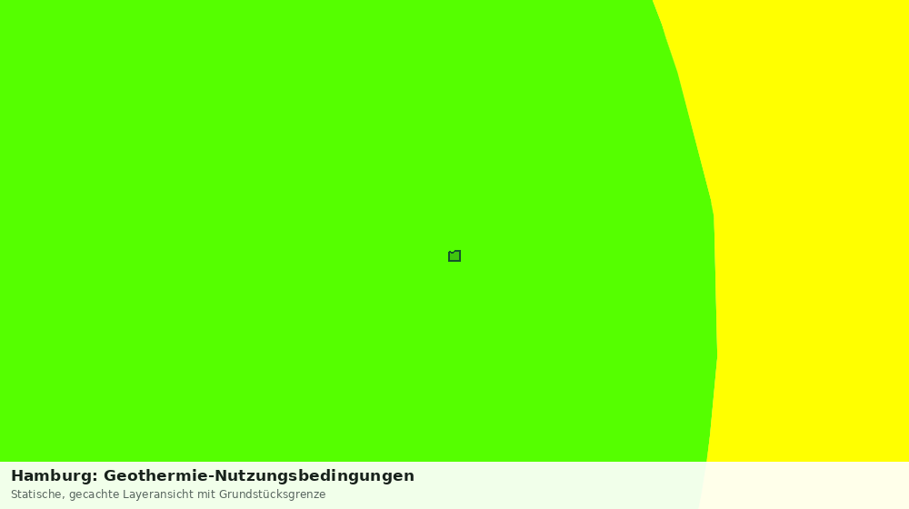 Statische Kartenansicht: Hamburg: Geothermie-Nutzungsbedingungen